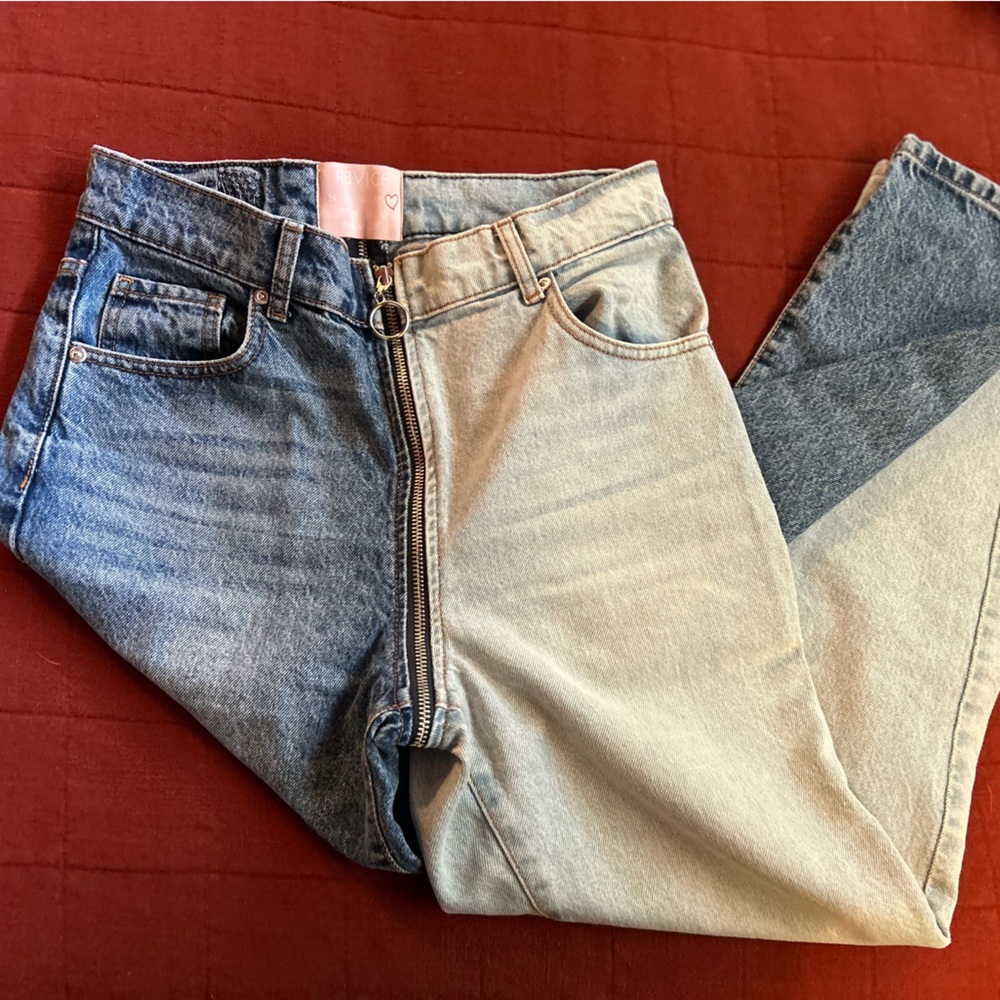 Revice Two-Tone Blue Denim Jeans